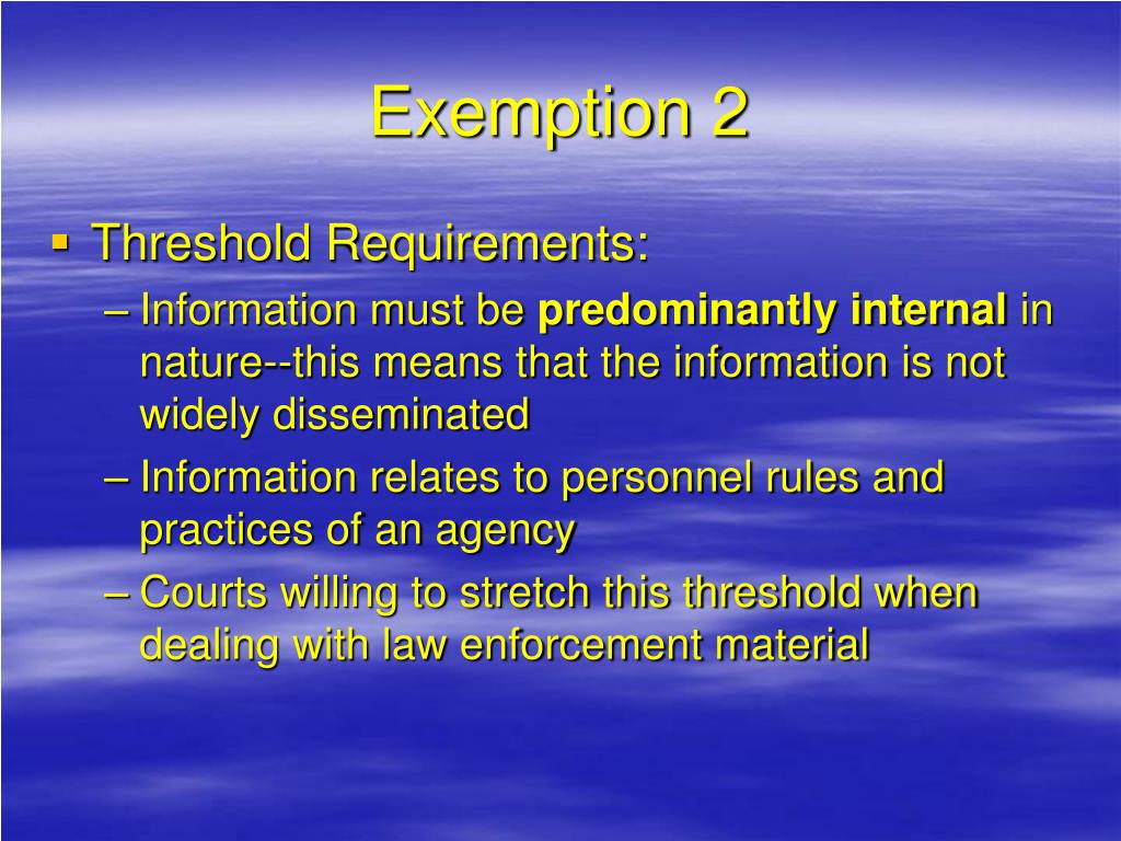 PPT Overview of FOIA Exemptions PowerPoint Presentation, free