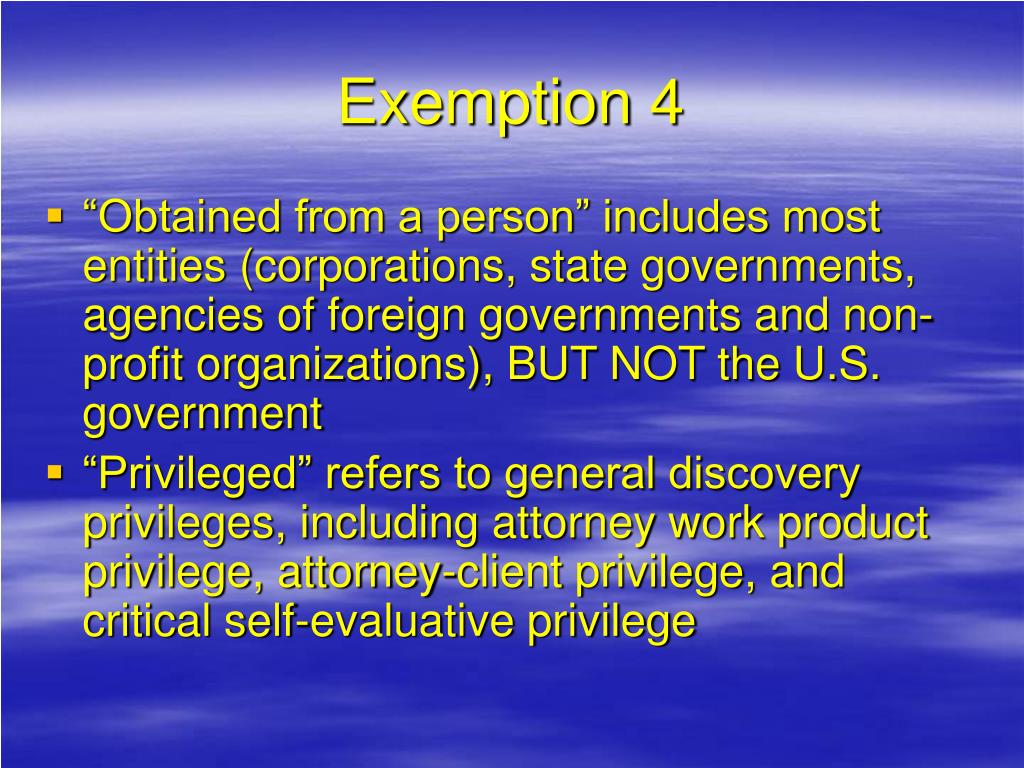 PPT Overview of FOIA Exemptions PowerPoint Presentation, free