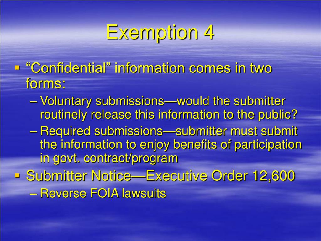 PPT Overview of FOIA Exemptions PowerPoint Presentation, free