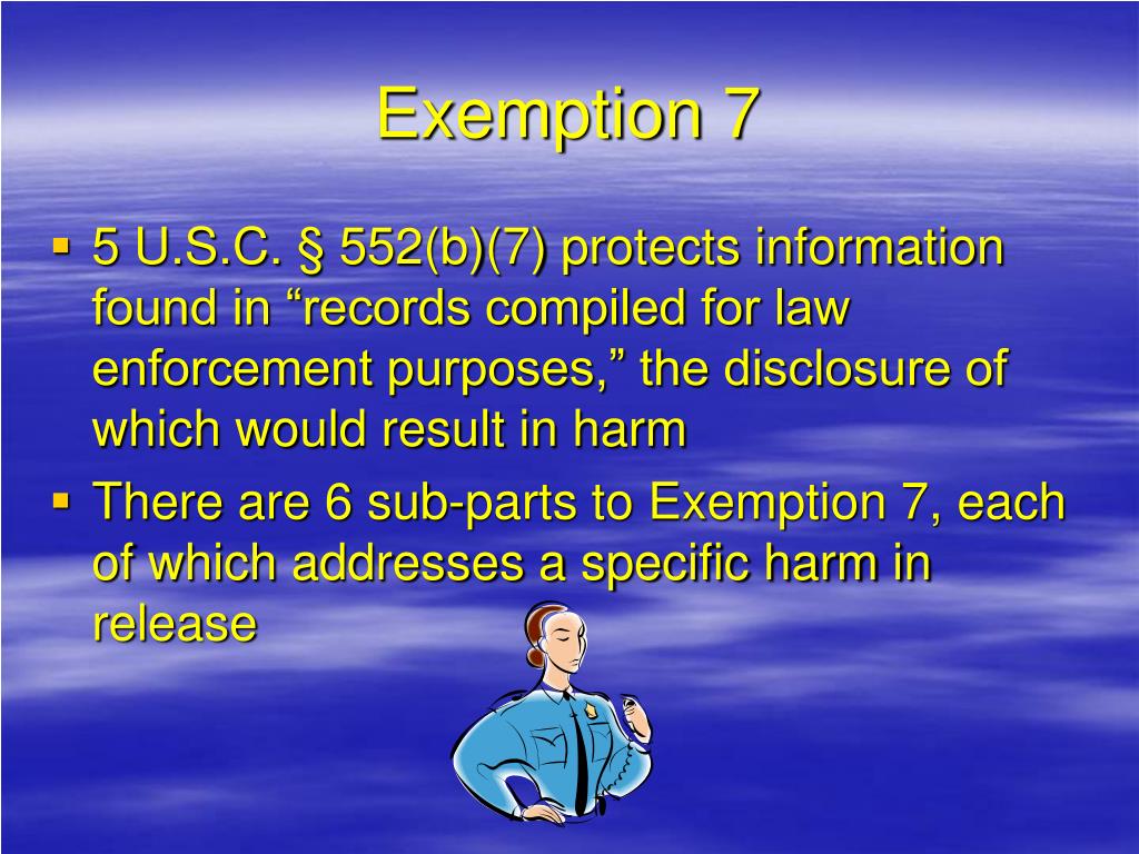 PPT Overview of FOIA Exemptions PowerPoint Presentation, free