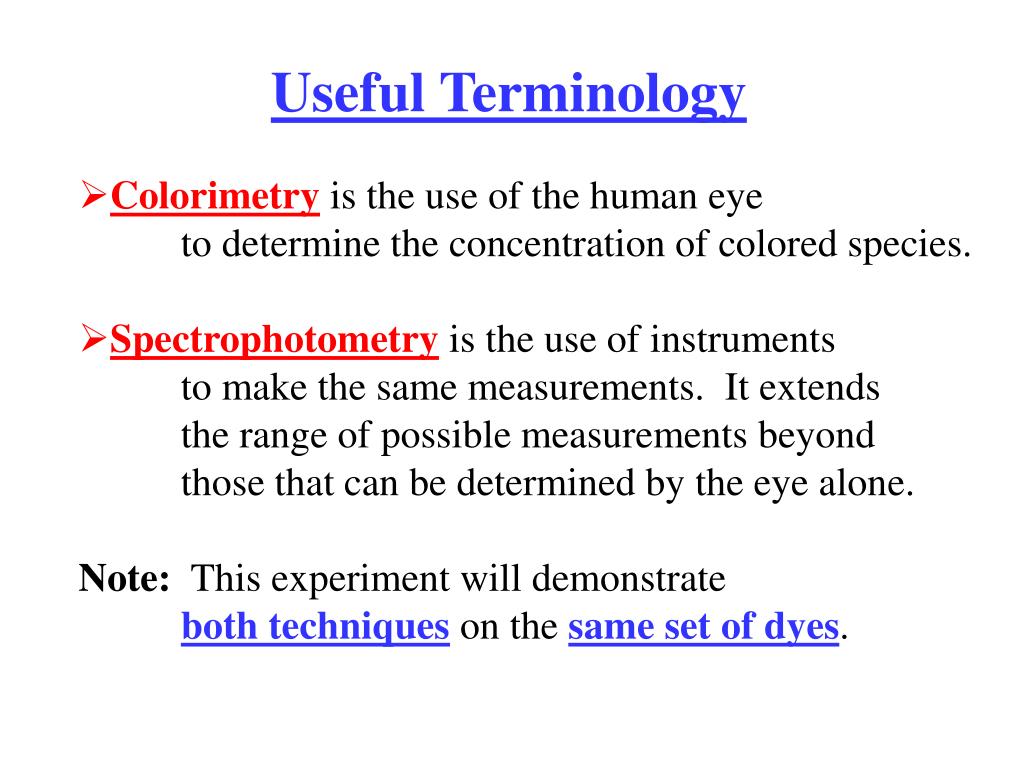 PPT Colorimetry & Spectrophotometry PowerPoint Presentation, free