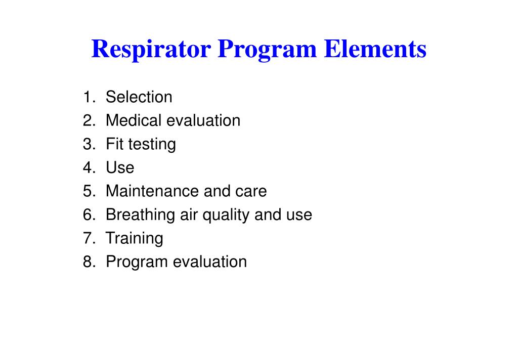 PPT OSHA’s Respiratory Protection Standard 29 CFR 1910.134 PowerPoint