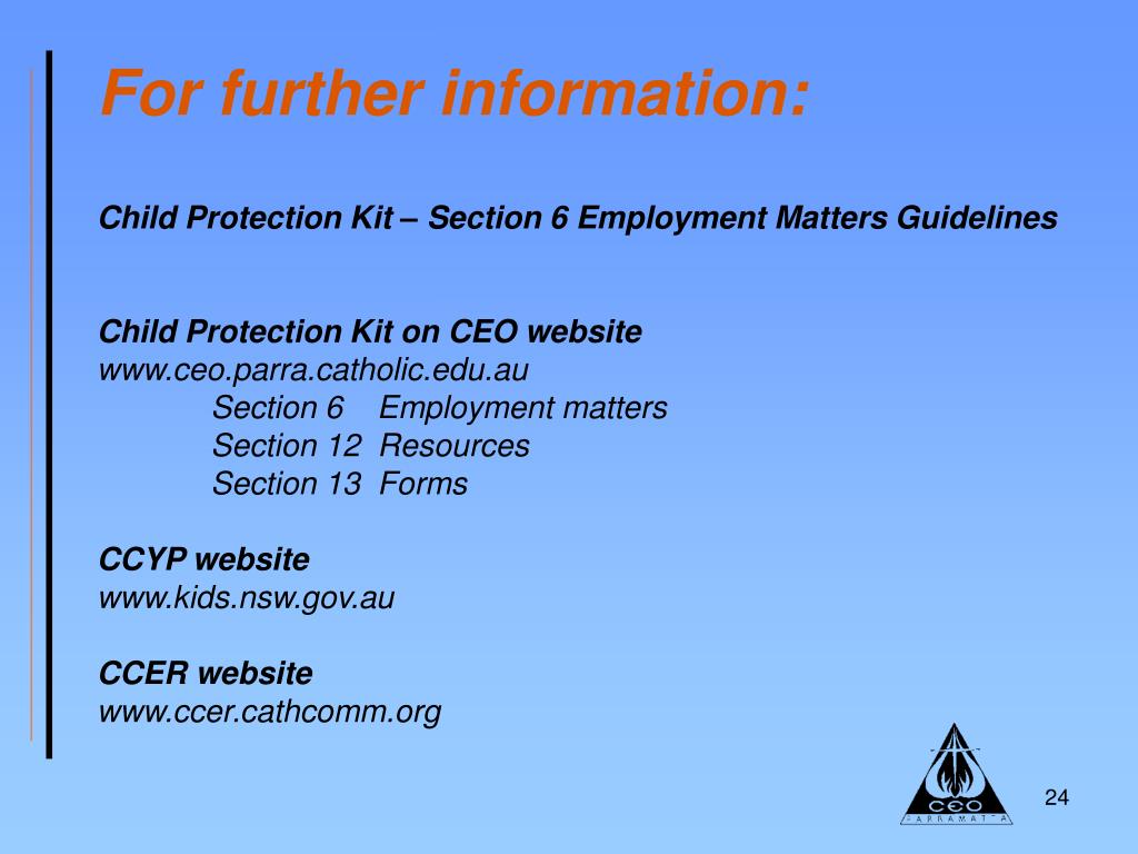 PPT Child Protection Training Package Module 10 Prohibited Employment