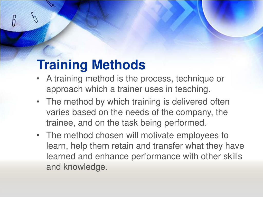 PPT TRAINING METHODS PowerPoint Presentation, free download ID487739