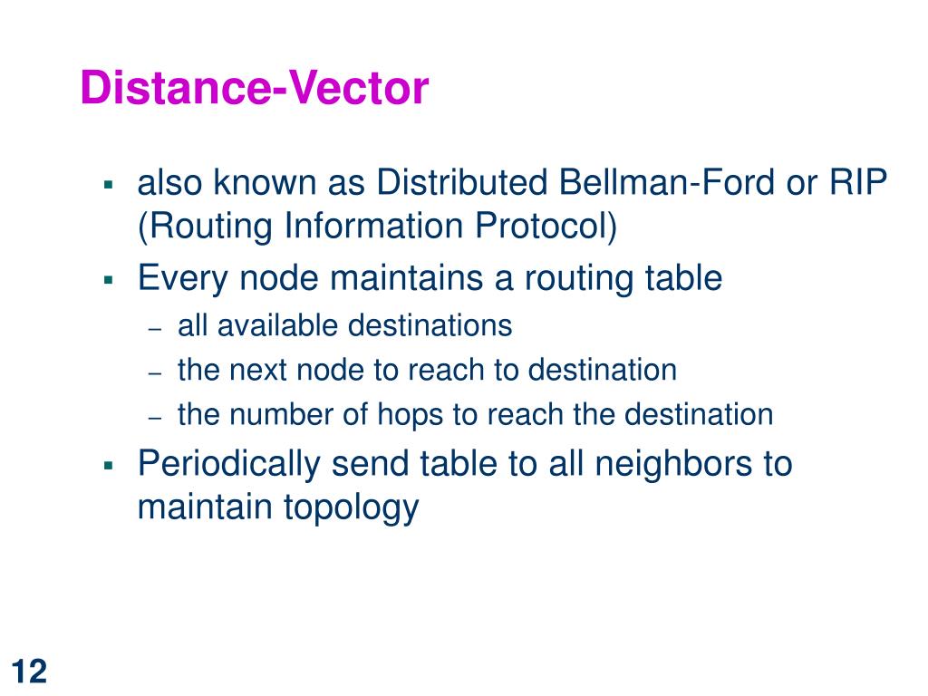 PPT The Destination Sequenced Distance Vector (DSDV) protocol