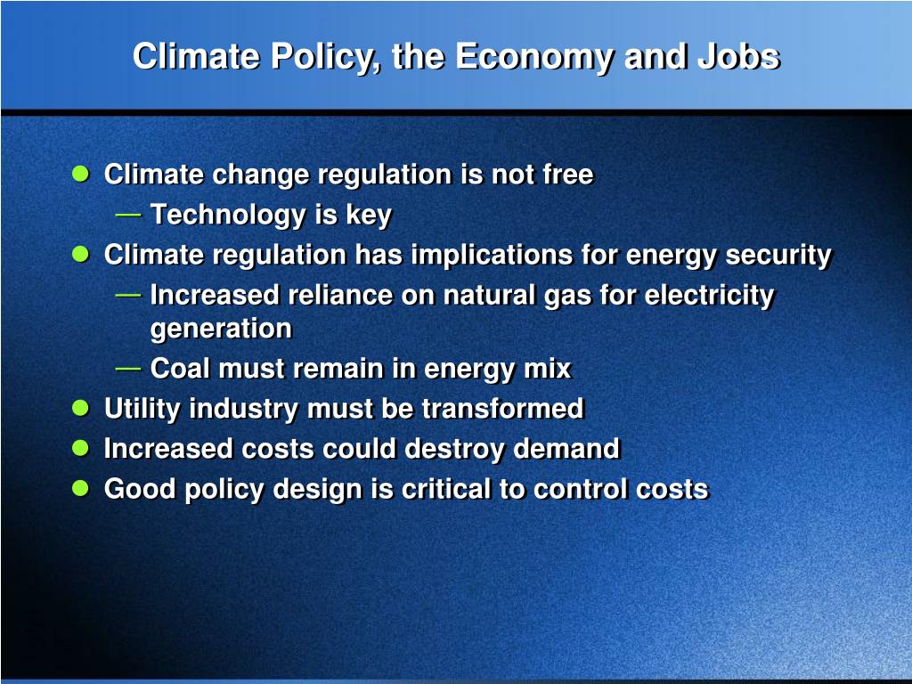 PPT Utilities and Climate Change Regulation PowerPoint Presentation