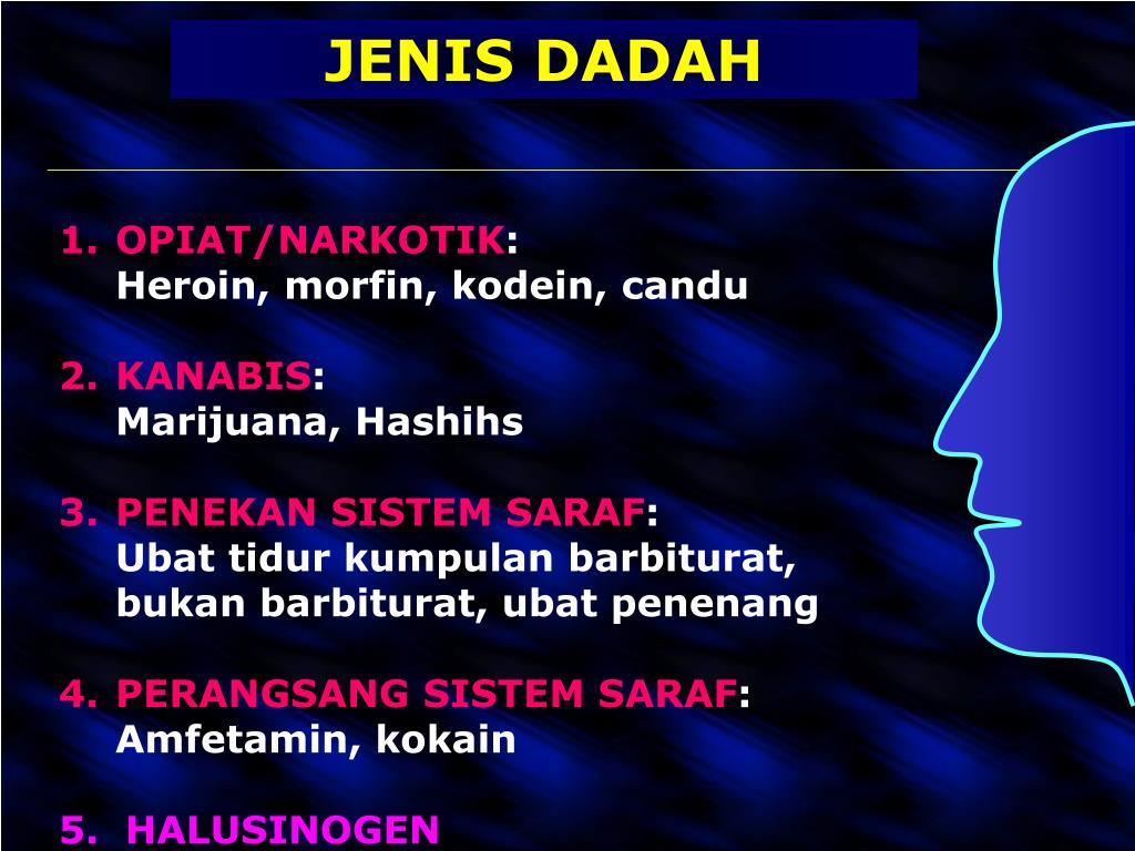 Jenisjenis Dadah Dan Kesannya