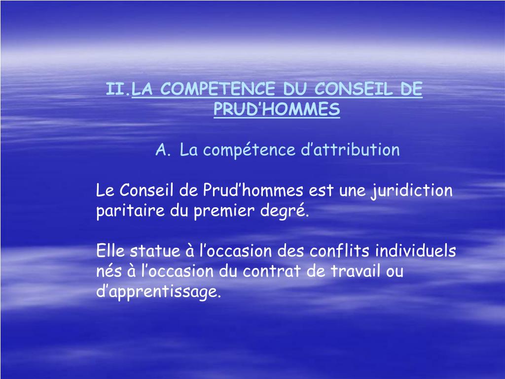 PPT LE CONSEIL DE PRUD’HOMMES PowerPoint Presentation, free download