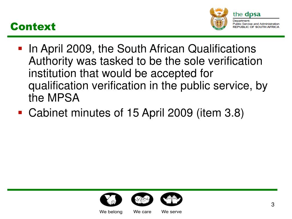 PPT Verification of Qualifications of Public Service Employees by the