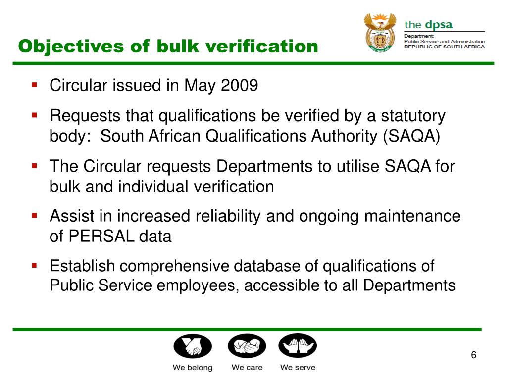 PPT Verification of Qualifications of Public Service Employees by the