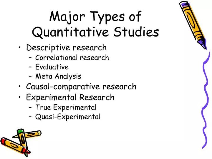 PPT Major Types of Quantitative Studies PowerPoint Presentation, free