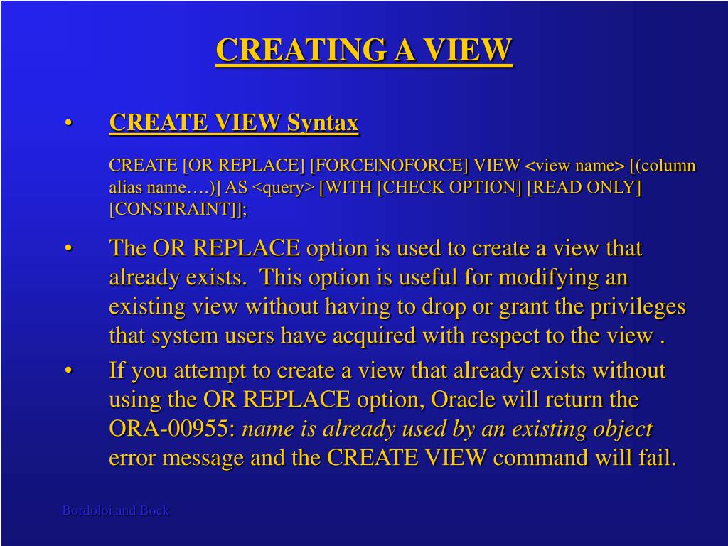 PPT Chapter 8 VIEWS, SYNONYMS, AND SEQUENCES PowerPoint