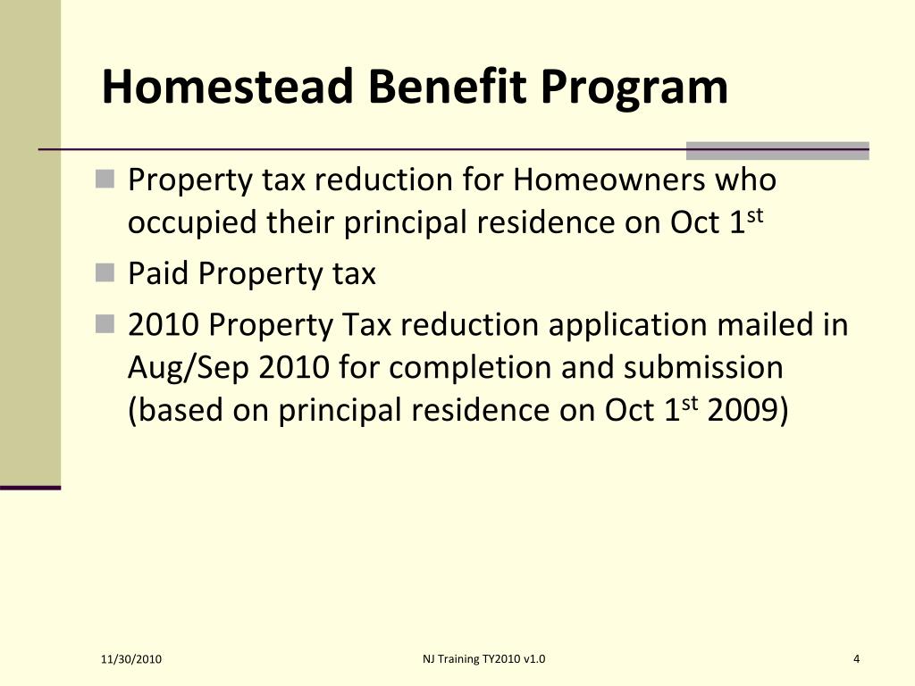 PPT New Jersey Property Tax Relief Programs PowerPoint Presentation