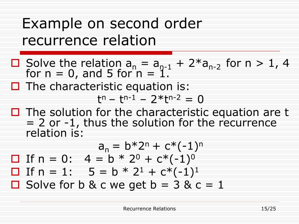 PPT Recurrence Relations PowerPoint Presentation, free download ID