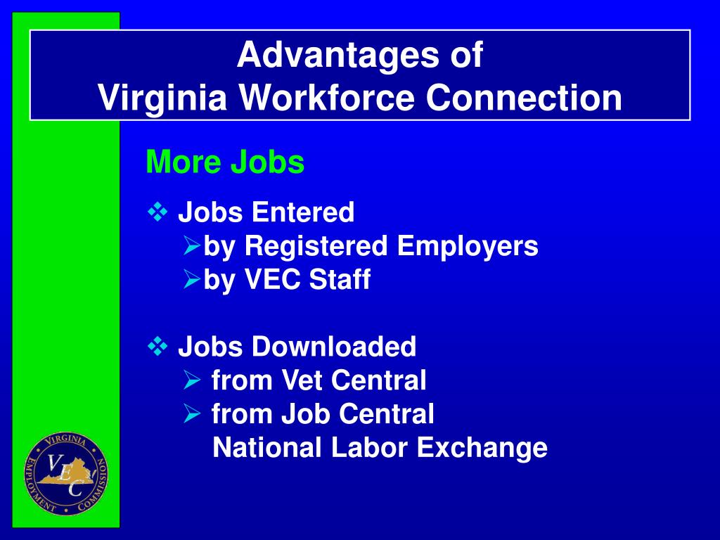 PPT John Payne and Richard Sindy Virginia Employment Commission