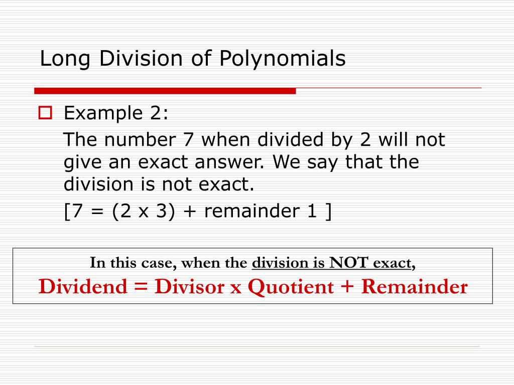 PPT Remainder and Factor Theorem PowerPoint Presentation, free