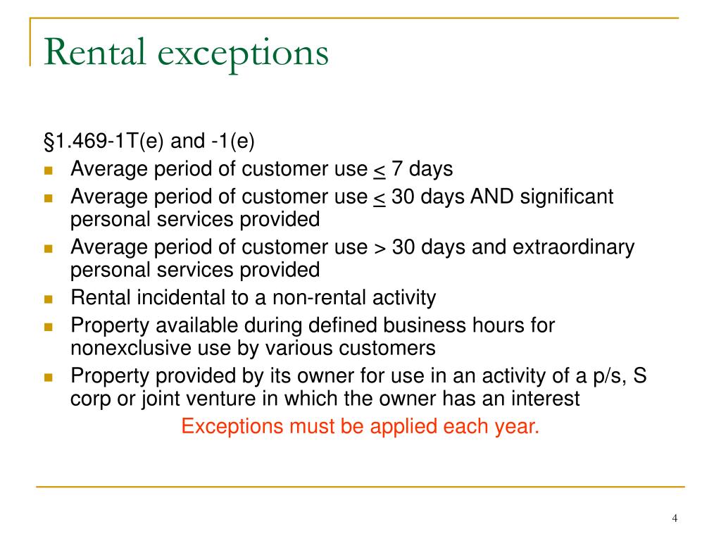 PPT Passive Activity Loss Limitations PowerPoint Presentation, free