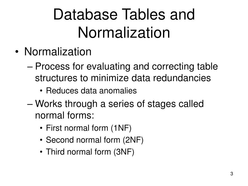 PPT Normalization of Database Tables PowerPoint Presentation, free
