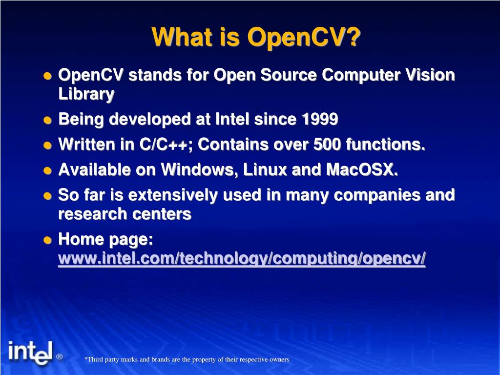 PPT Getting Started with OpenCV PowerPoint Presentation, free download ID502807