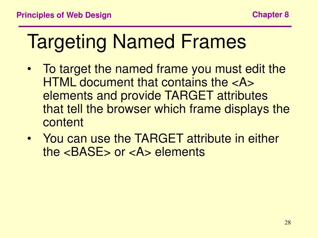 PPT Chapter 8 HTML Frames PowerPoint Presentation, free download ID