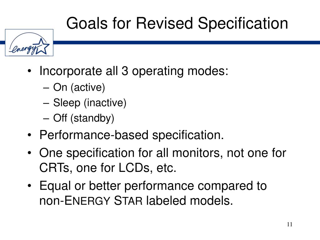 PPT Proposed ENERGY STAR Specifications for Computer Monitors