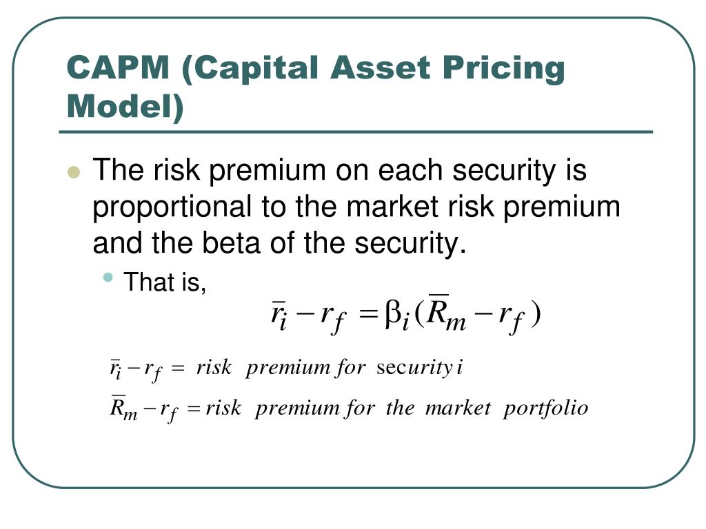 PPT Risk, Returns, CAPM and the Cost of Capital PowerPoint