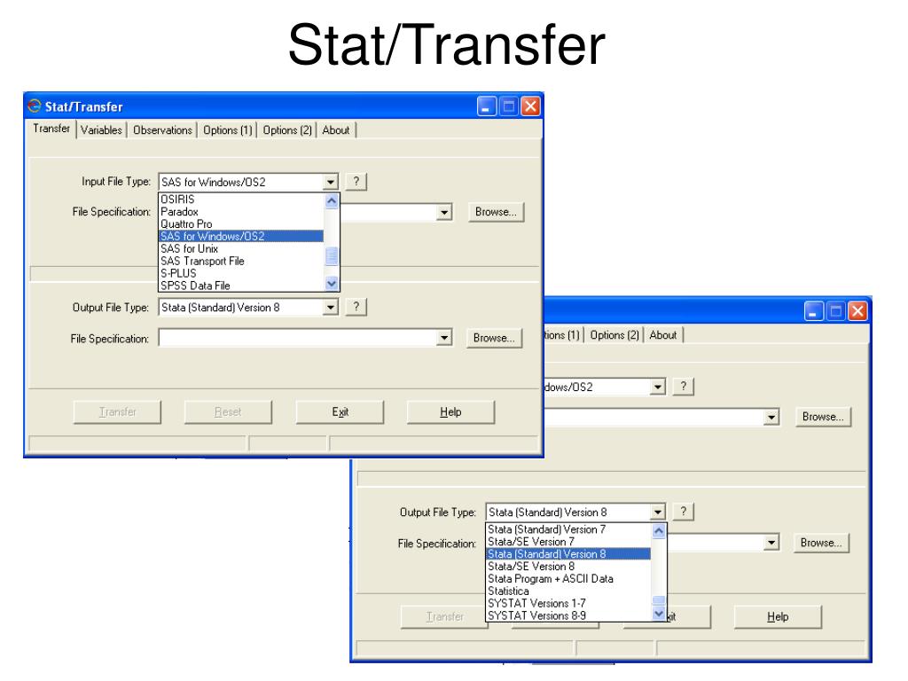 Sas stat transfer ntnaxre
