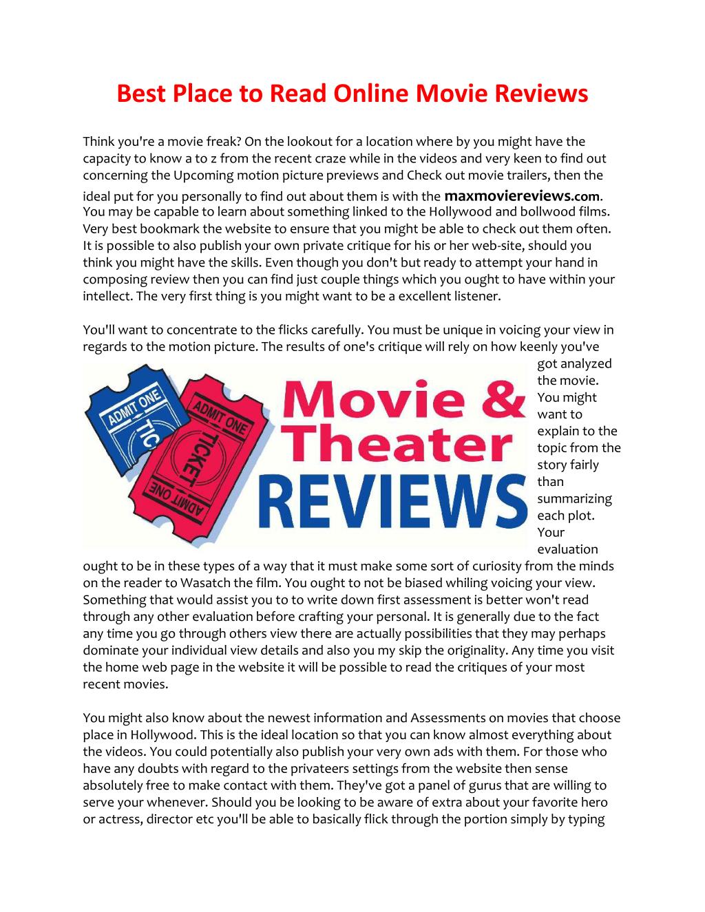 PPT online movie reviews PowerPoint Presentation, free download ID
