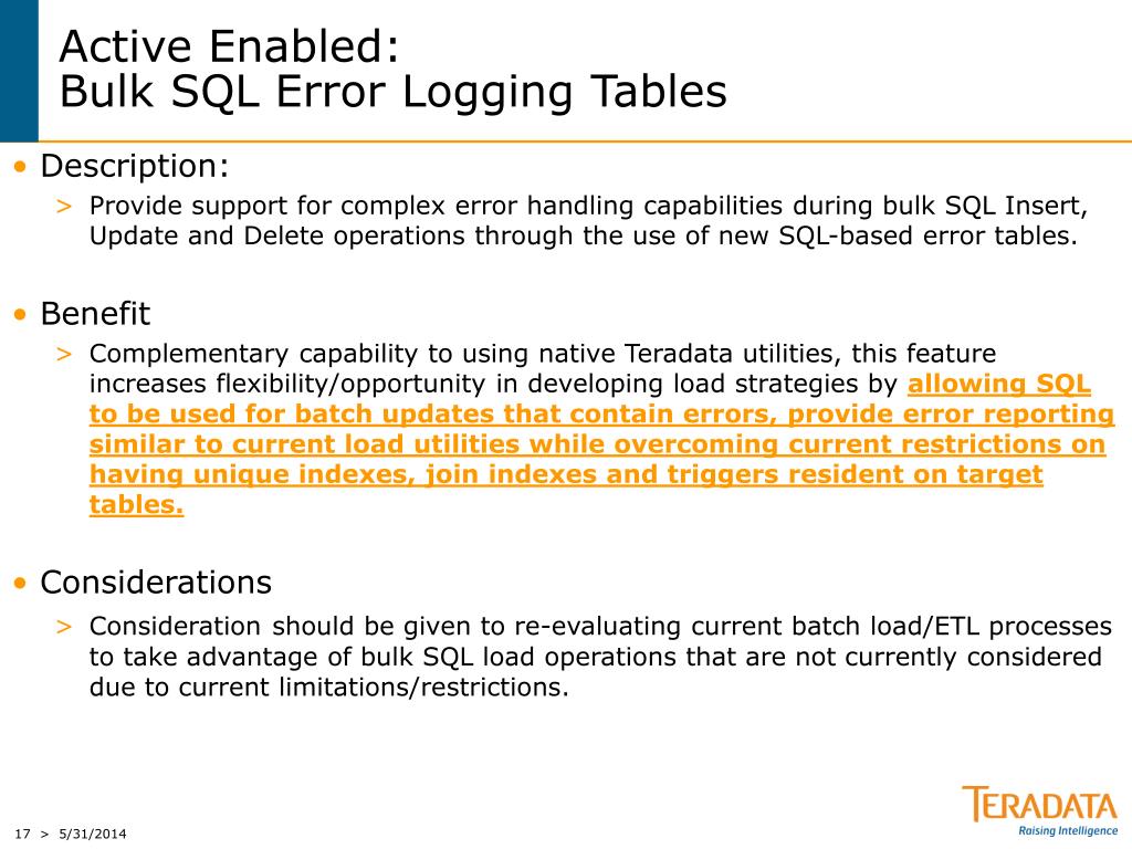 PPT Teradata Database Release 12.0 PowerPoint Presentation, free