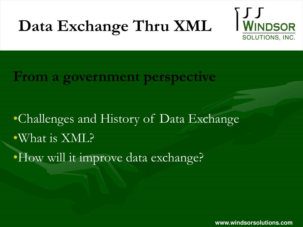 PPT Data Exchange Through XML PowerPoint Presentation, free download