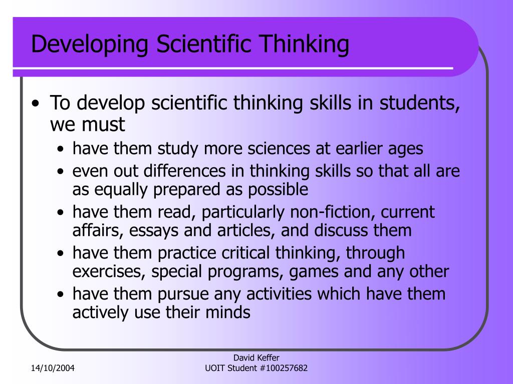 PPT Scientific Thinking PowerPoint Presentation, free download ID