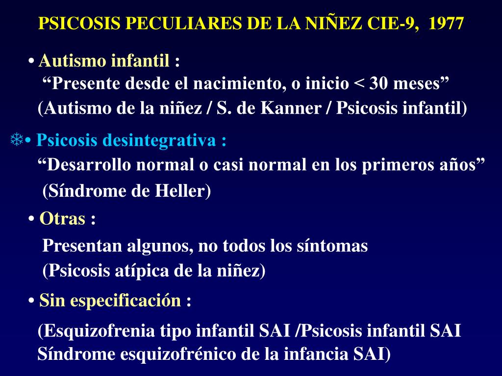 PPT Spectrum Autista y Trastorno Desintegrativo de la infancia