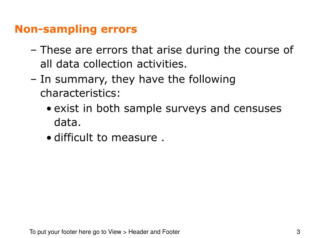 PPT Types and Sources of Errors in Statistical Data PowerPoint