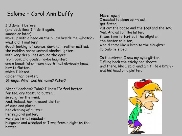 PPT Salome Carol Ann Duffy PowerPoint Presentation ID512973