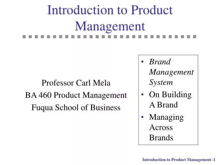 PPT Introduction to Product Management PowerPoint Presentation, free