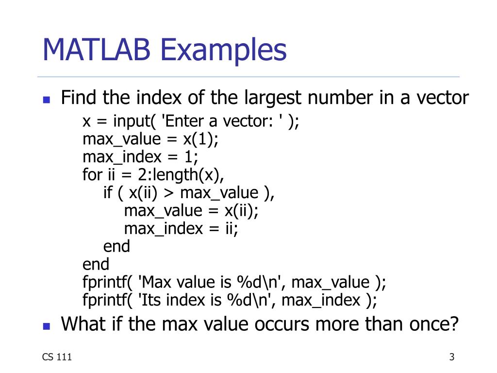 PPT MATLAB Examples PowerPoint Presentation, free download ID513843