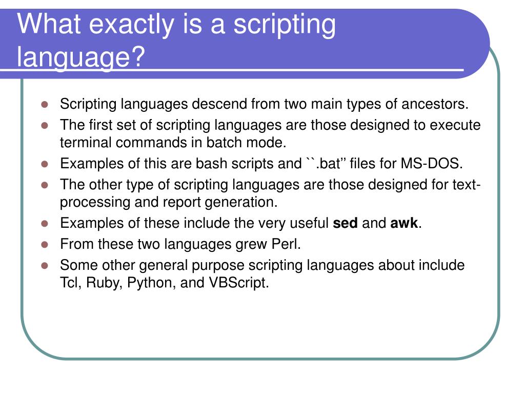 PPT Scripting Languages PowerPoint Presentation, free download ID
