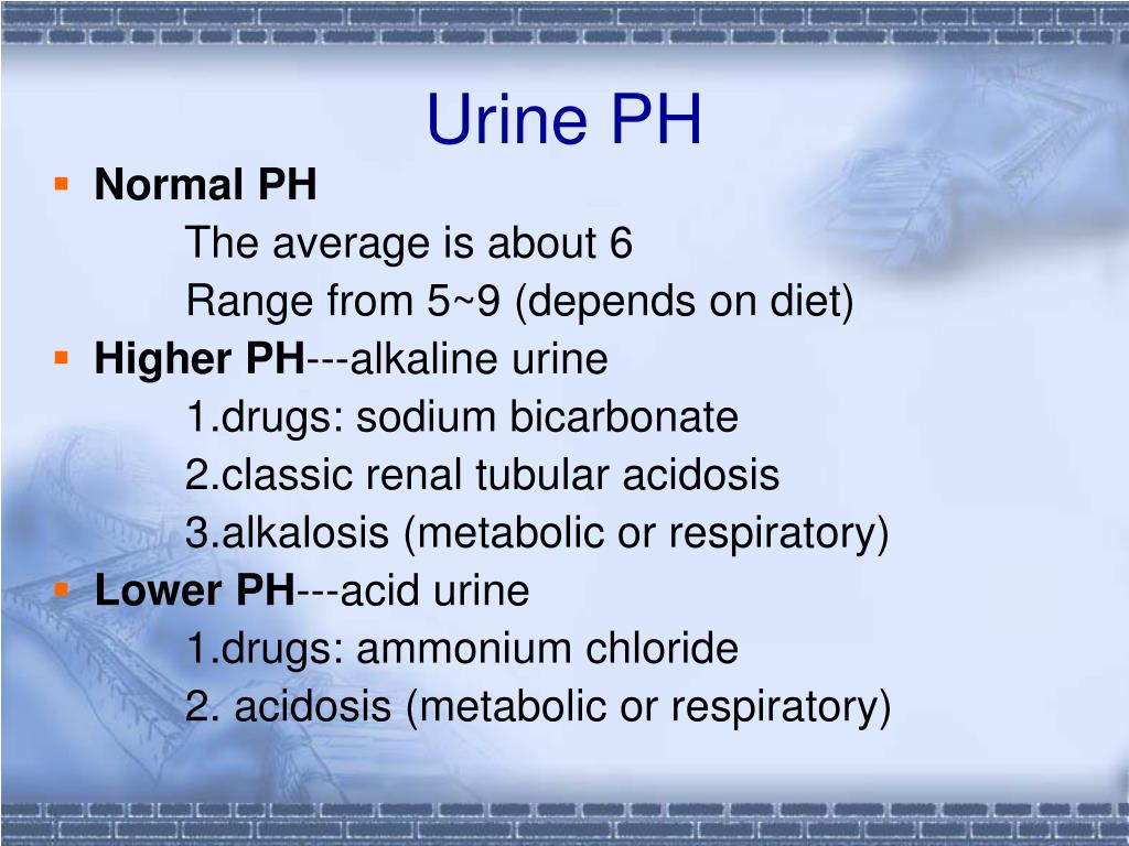 Normal Ph Of Urine / The Alkaline Way Integrative Management of