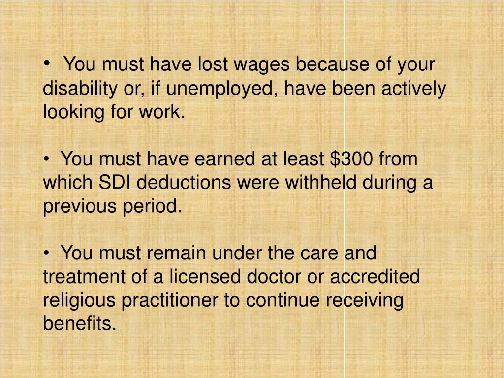 PPT STATE DISABILITY INSURANCE (SDI) PowerPoint Presentation, free