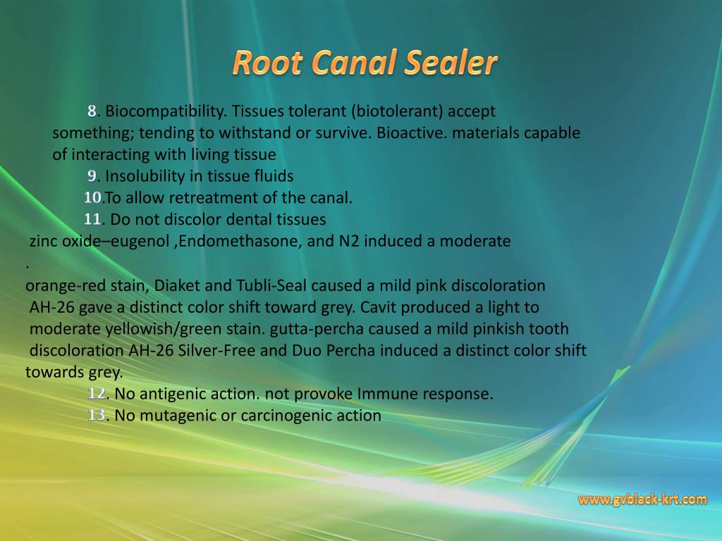 PPT Root Canal Sealer PowerPoint Presentation, free download ID514690