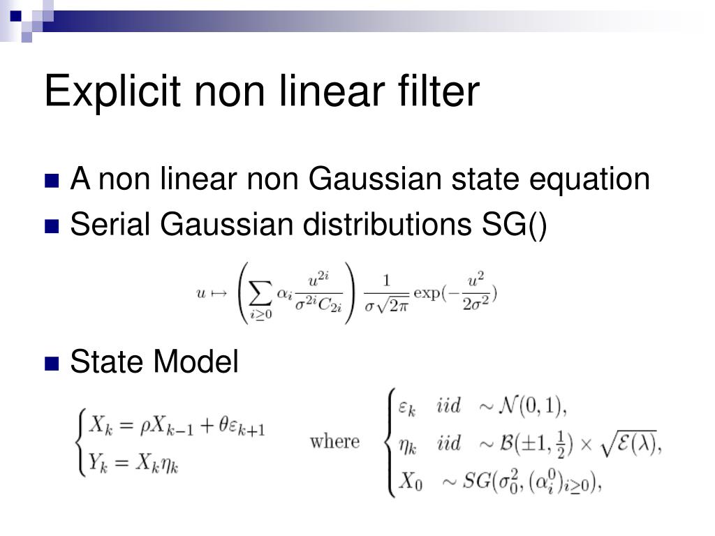 PPT Comparative survey on non linear filtering methods the