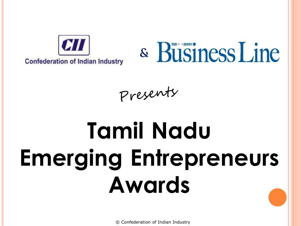 PPT Tamil Nadu Emerging Entrepreneurs Awards PowerPoint Presentation