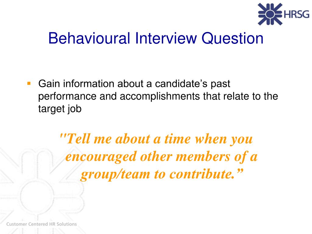 PPT CompetencyBased Selection Interviewing Techniques PowerPoint