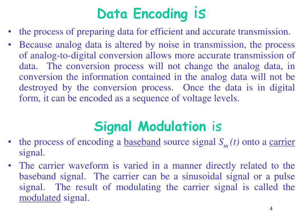 PPT Lecture 3 Data Encoding and Signal Modulation PowerPoint