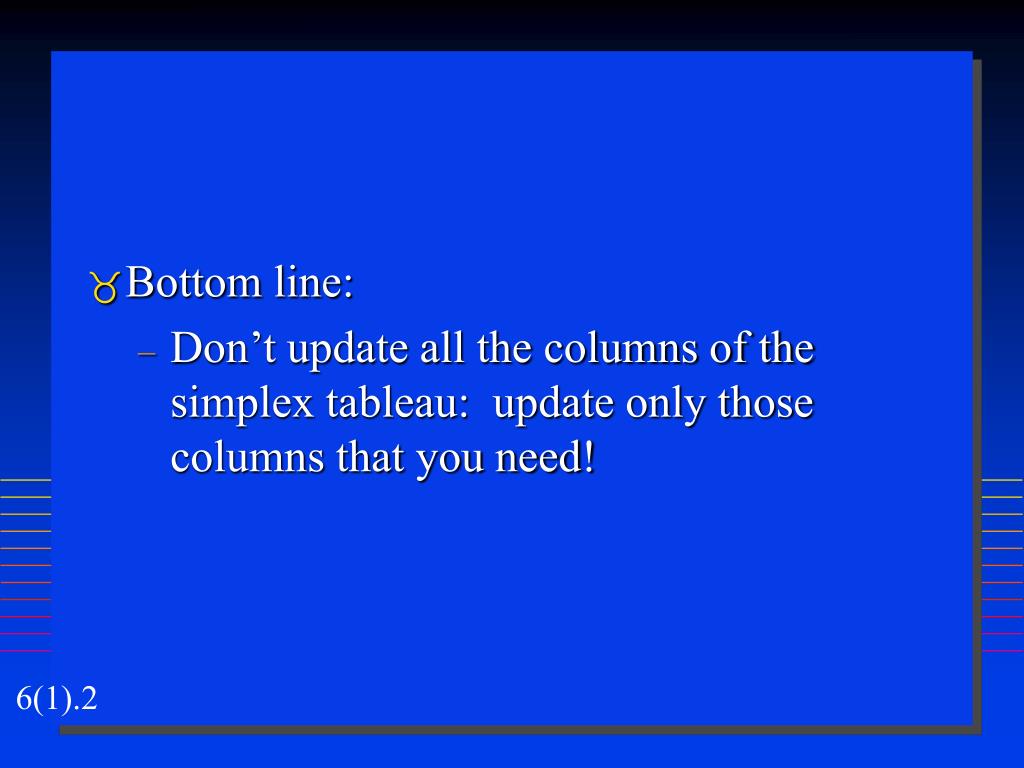 PPT Chapter 6 The Revised Simplex Method PowerPoint Presentation