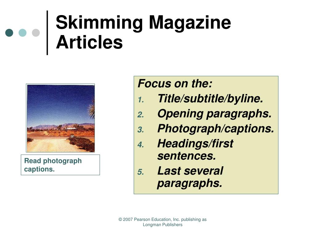 PPT Chapter 13 Skimming and Scanning PowerPoint Presentation, free