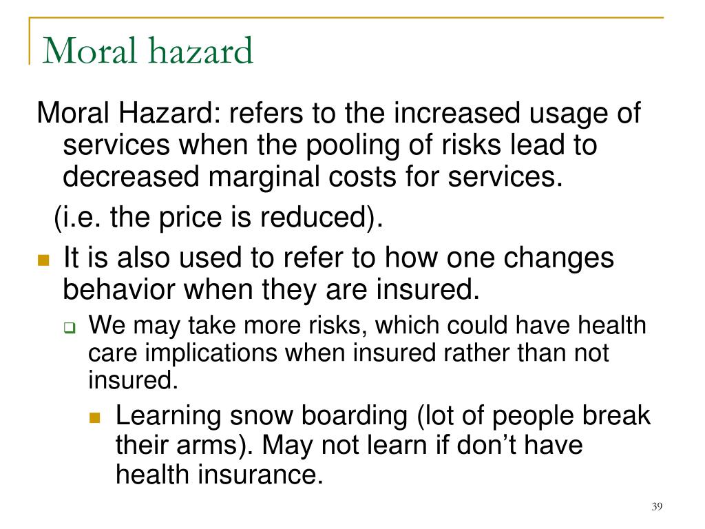 PPT Health Insurance Adverse Selection Moral Hazard PowerPoint