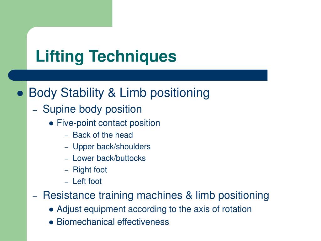 PPT Lifting Techniques PowerPoint Presentation, free download ID518114