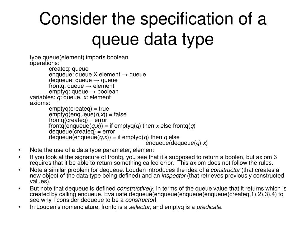 PPT Algebraic Specification and Abstract Data Types PowerPoint