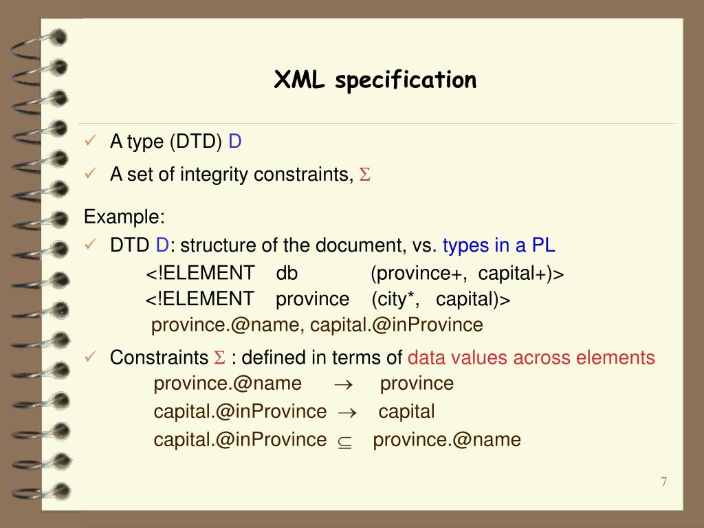 PPT XML Constraints Specification, Analysis, and Applications